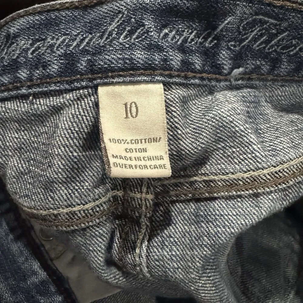 Abercrombie & Fitch Womens Shorts Sz10 VTG Y2K Distressed Jean Shorts - Picture 9 of 9